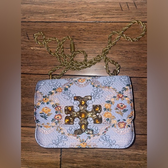 ✨Tory Burch Eleanor brocade suede embellished shoulder bag crossbody - Picture 16 of 17